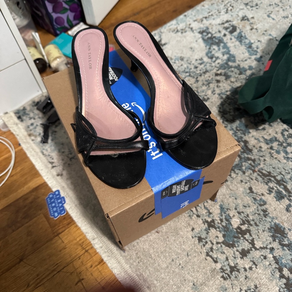 Ann Taylor Black Women's Mules